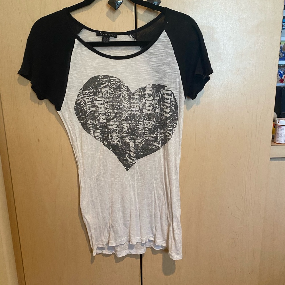 Black and white tshirt